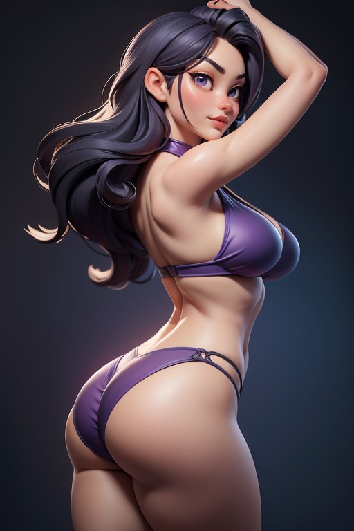 Dark Eyes, Thick Thighs, Psylocke Looking At Viewer Hentai AI Porn