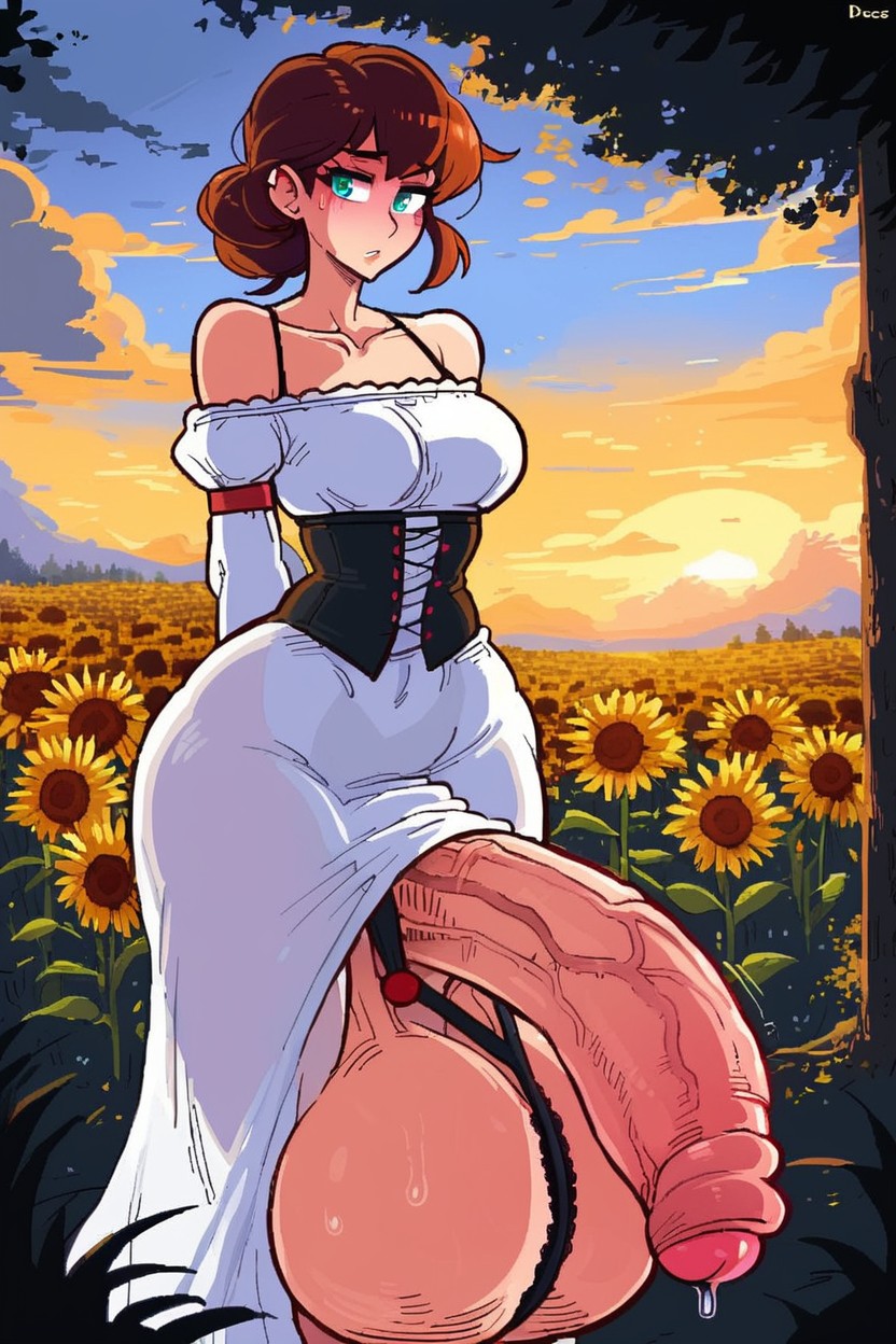 Thick Lips, Darkened Genitalia, Sideboobs Shemale AI Porn