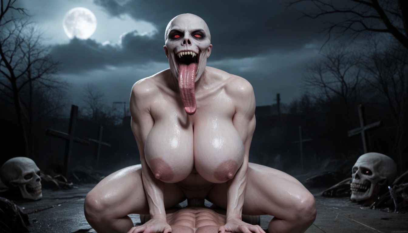 Eyeless, Huge Round Breasts, Psycho Face Porno IA
