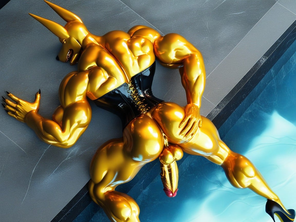 Gold Regalia, Black Latex Skin, Massage AI兽人黄片