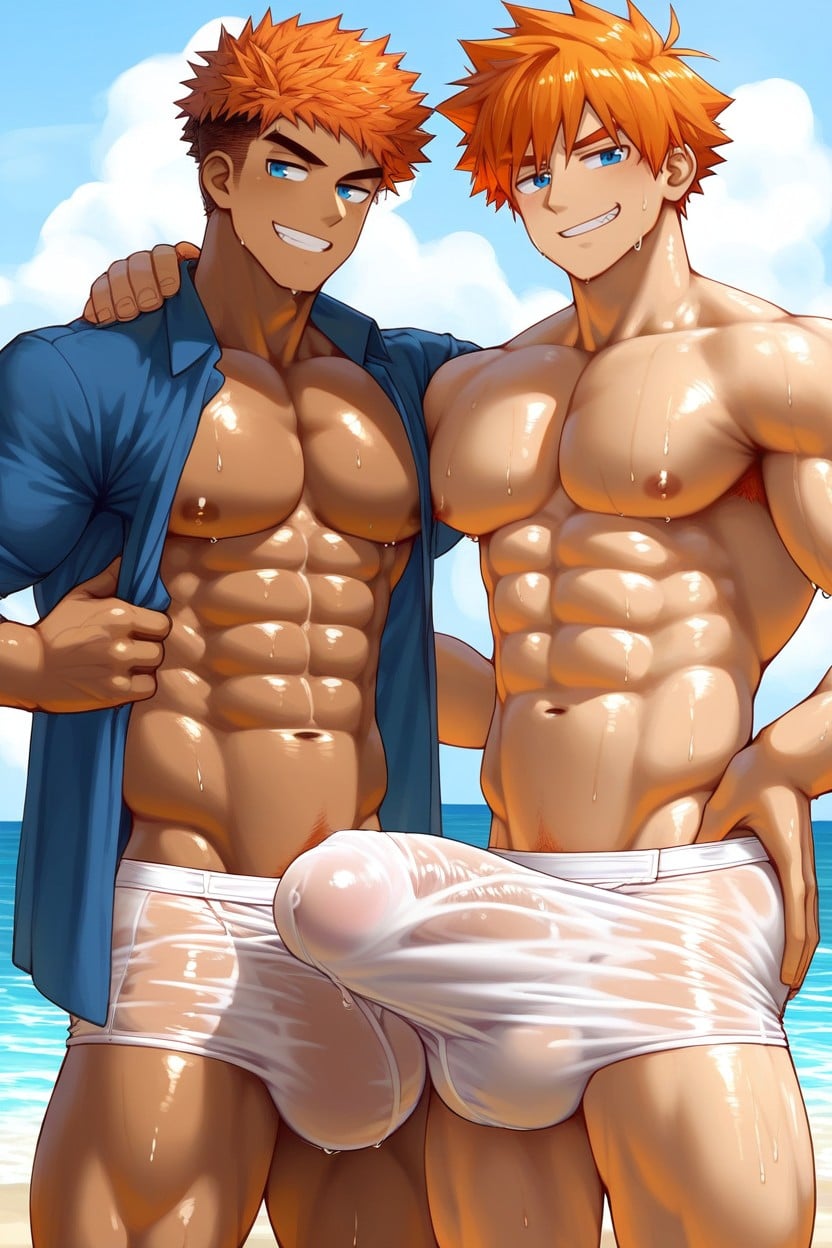 High Detailed, Big Hyper Erect Cock, Incredibly Smug AI Gay Porn