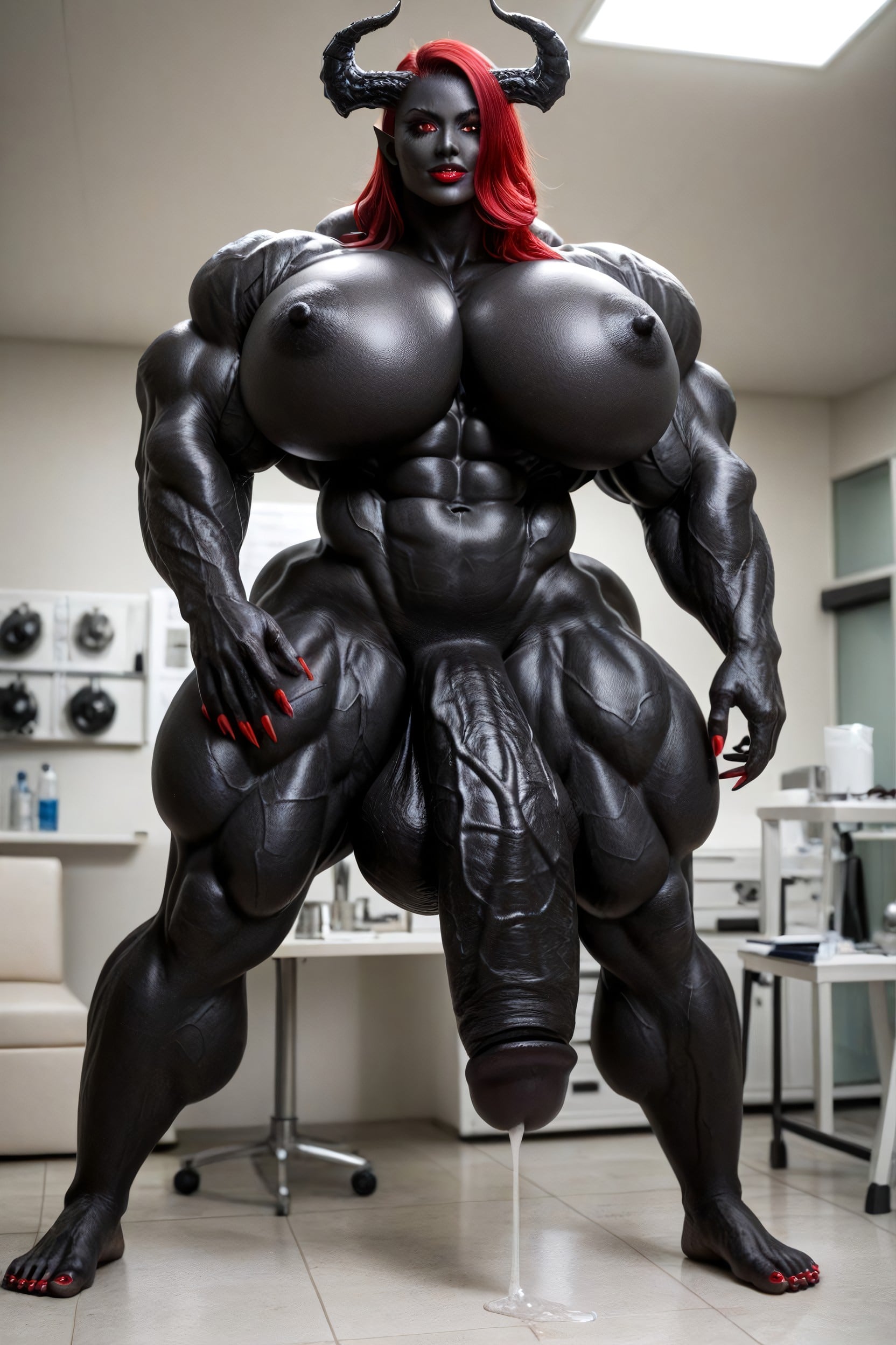 Muscular Thighs, Venom Futanari, Abs Shemale AI Porn