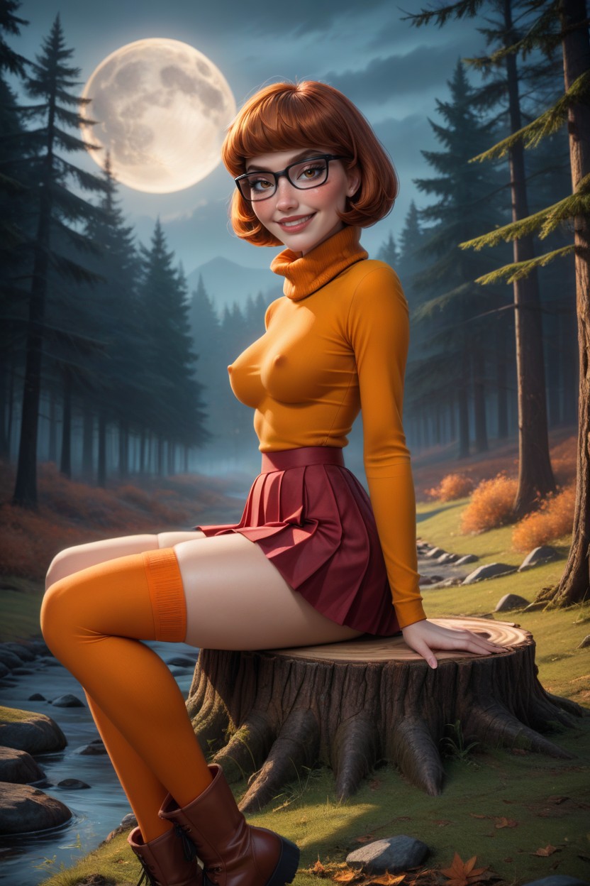 Hiking Boots, Volumetric Lighting, Cel Shading Hentai AI Porn