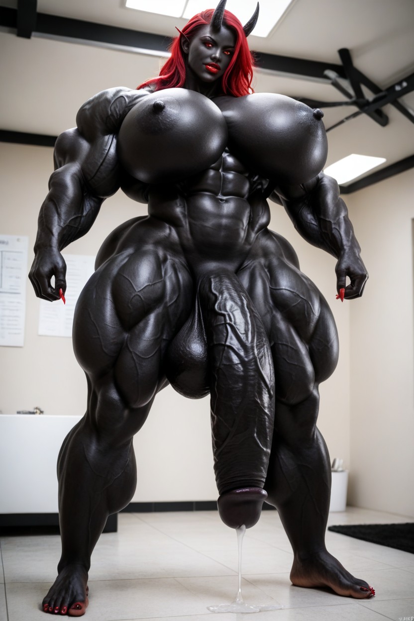 Giantess, She Venom, Hyper Muscular ニューハーフAIポルノ