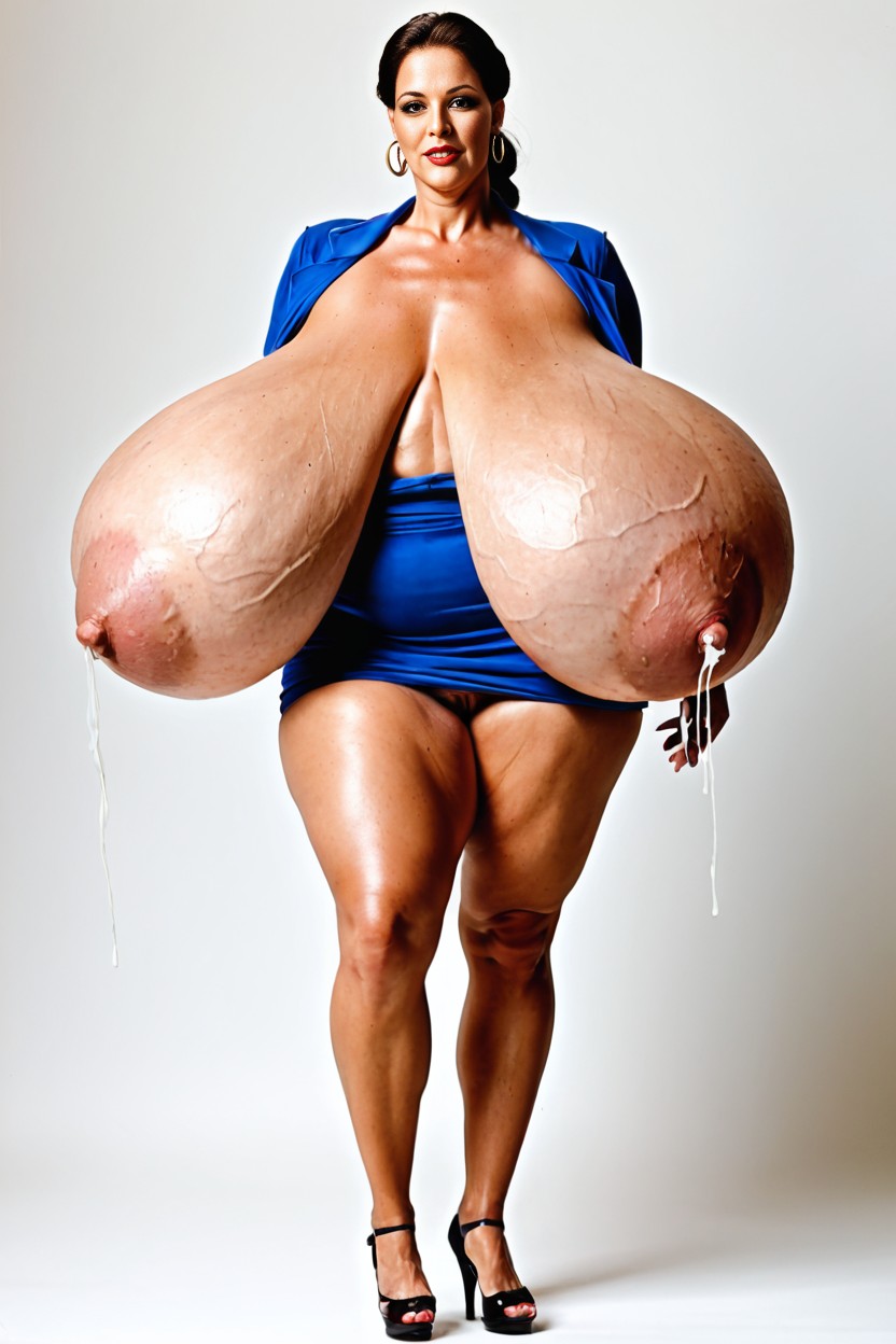 Body Waist, Giant Massive Gigantic Breasts, Extremely Saggy Tits AI Porn
