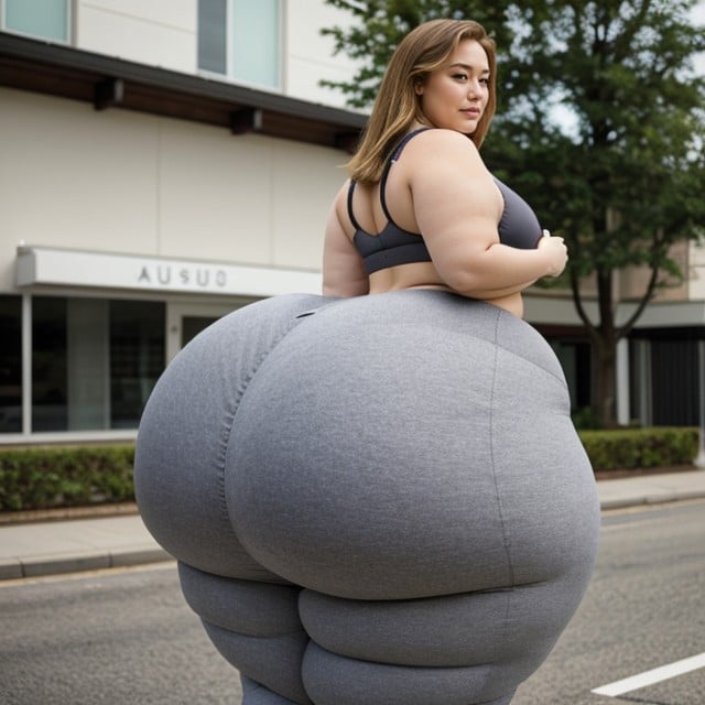 Gigantic Massive Ass, Hyper Heavy Gigantic Bottom, Looking At Viewer AI Porn