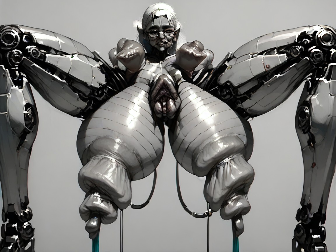 White Tits, Small Ass, Massive Robotic Body Hentai AI Porn