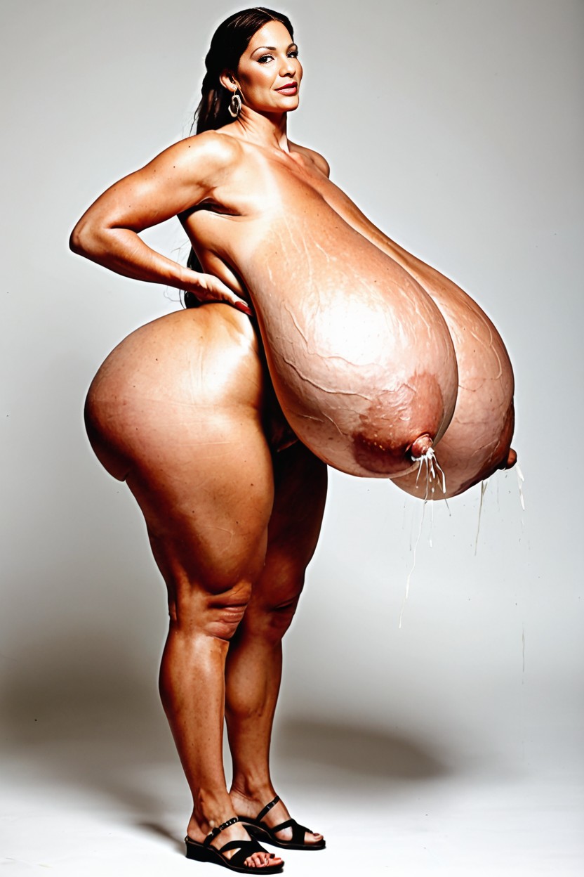 Saggy Tits, Veins On Breasts, Giant Massive Gigantic Breasts AI Porn