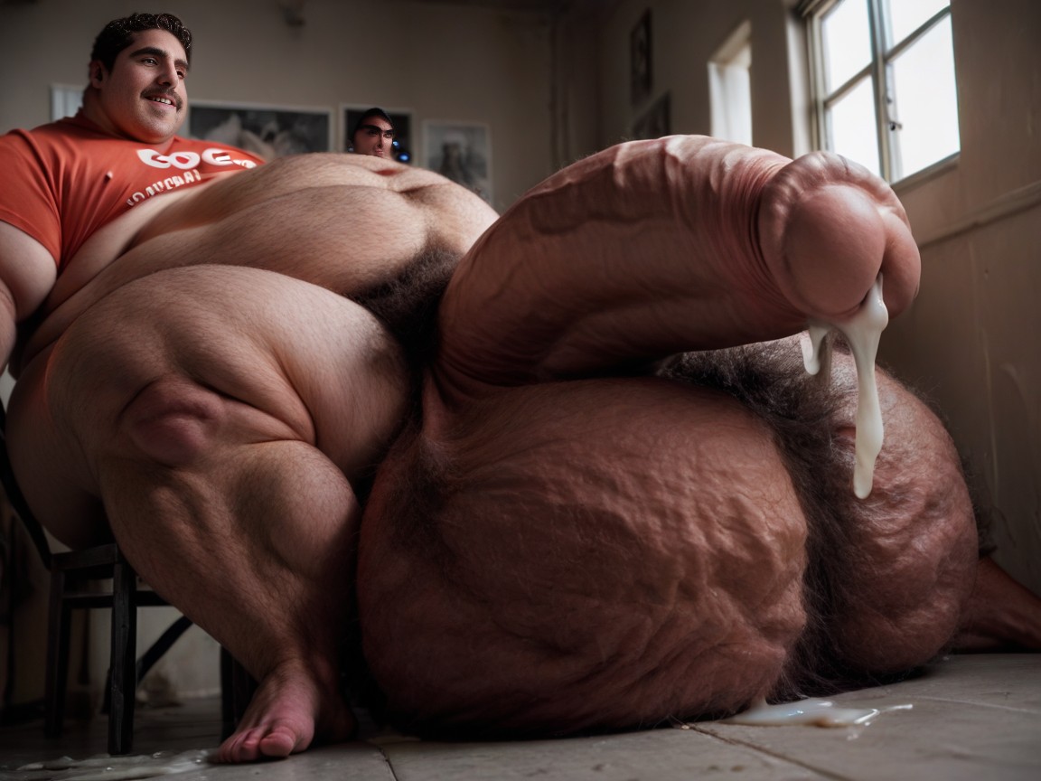 Standing Over Viewer, Hyper Pubes, Hyper Cock AI Gay Porn