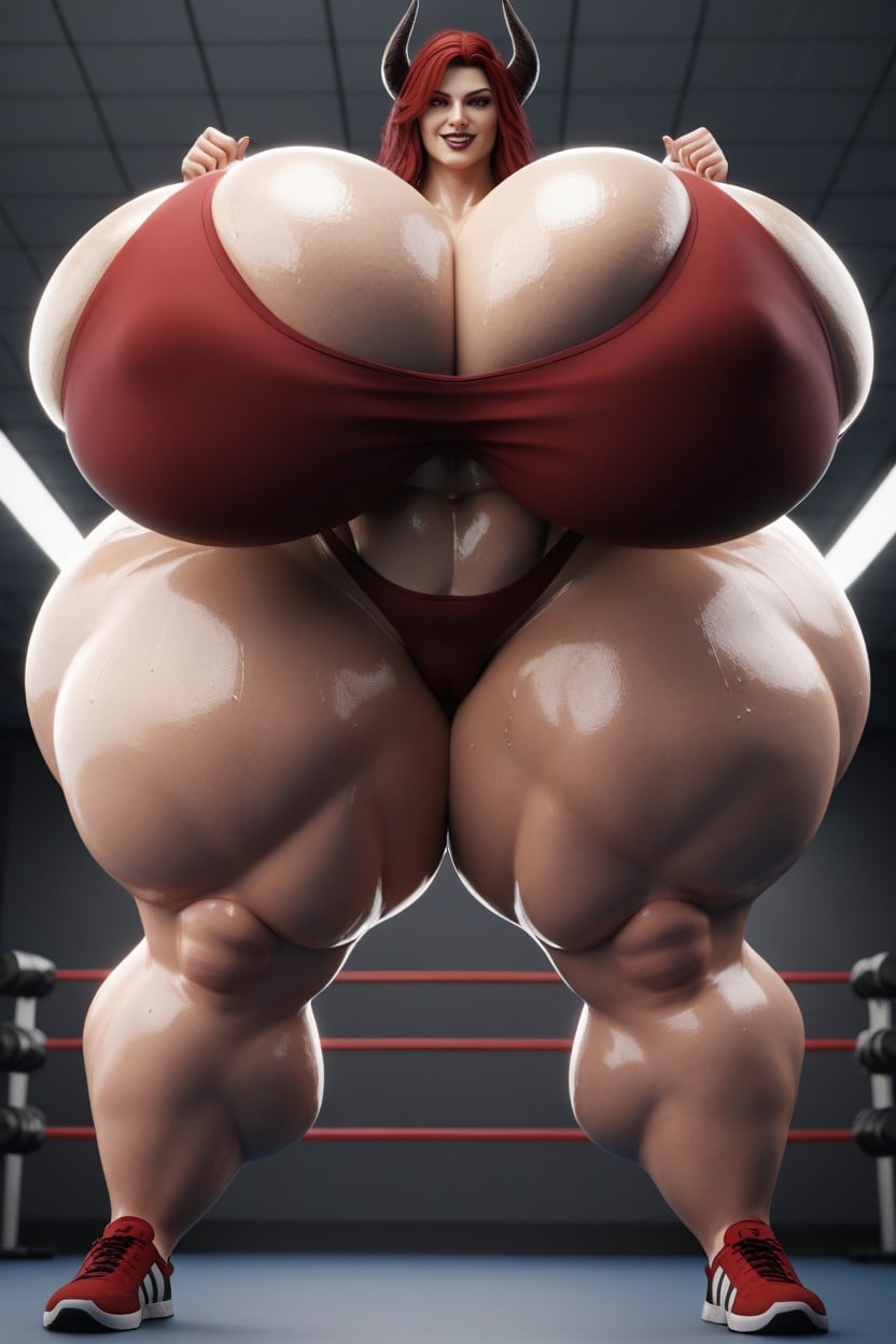 Thick Thick Tits, Standing, Breast Expansion Hentai AI Porn