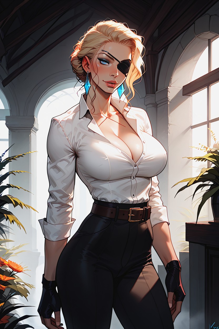 Eye Patch, Model, Rapier In Sheath On Belt Hentai AI Porn