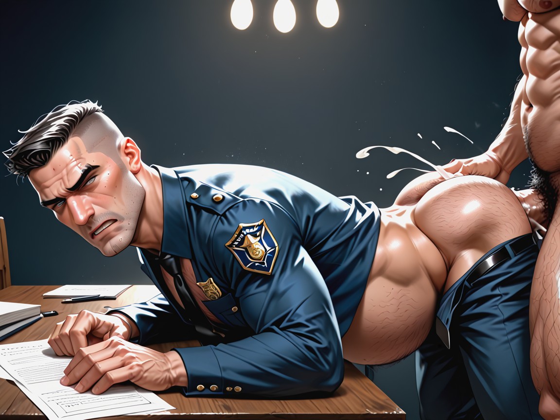 Masculine Figure, Ultra Detailed, Rounded Ass AI Gay Porn