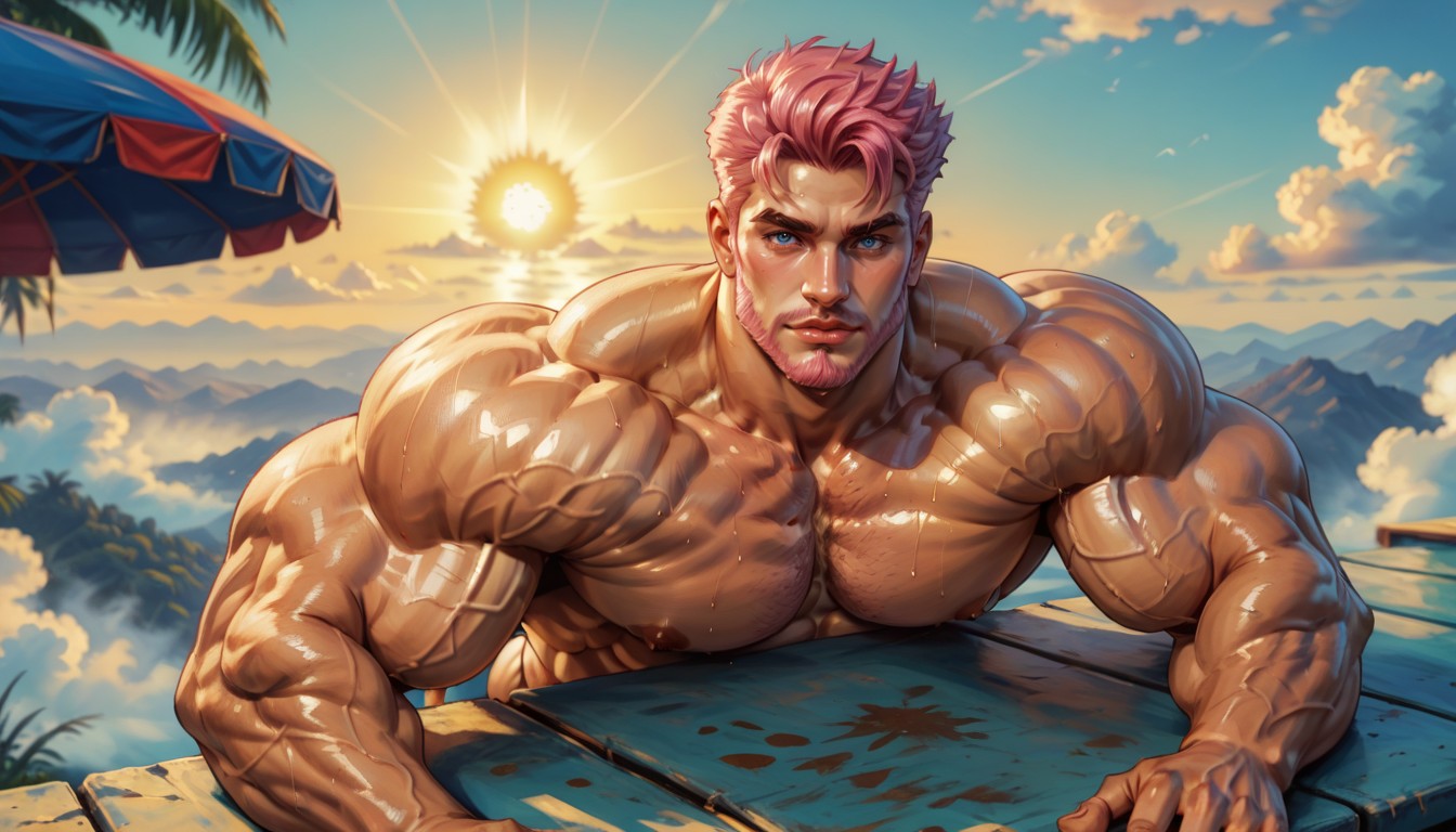 Huge Hands, Long Muscular Neck, Octane Render AI Gay Porn