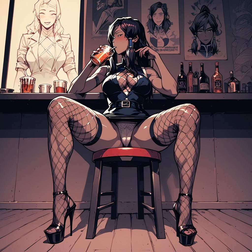 Showing Herself, Blushed, Medium Ass Hentai AI Porn