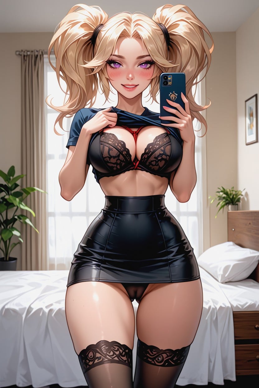 Scrawny Legs, Shibari Bra, Perfect Breast AI Porn