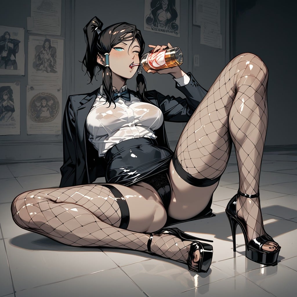 Showing Panties, Office Shirt, Upskirt Hentai AI Porn
