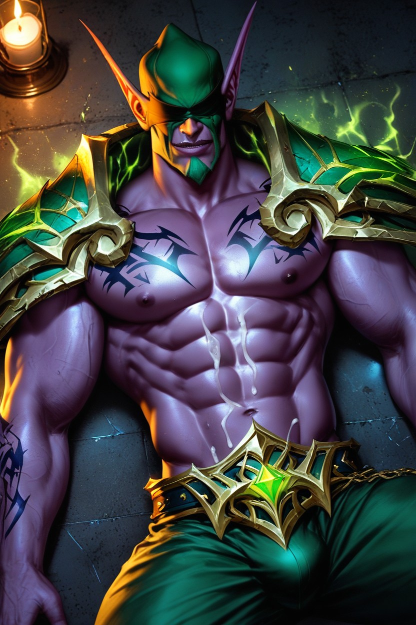 25+, Purple Skin, Cum On Bank Vault AI Gay Porn