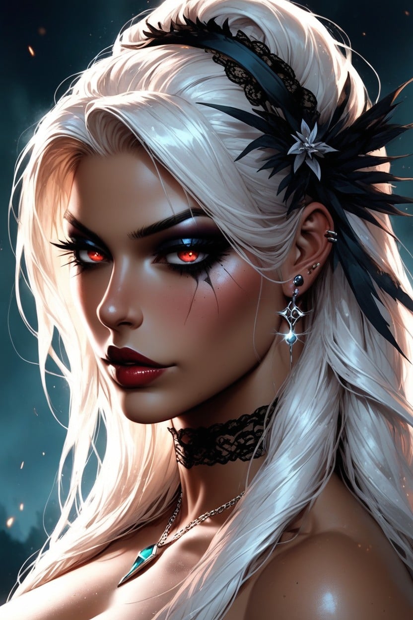 Full Body A Hyper Realistic Deep In A Haunted Forest, With Subtle Highlights On Her Face And Hair, 18+ AI Porn