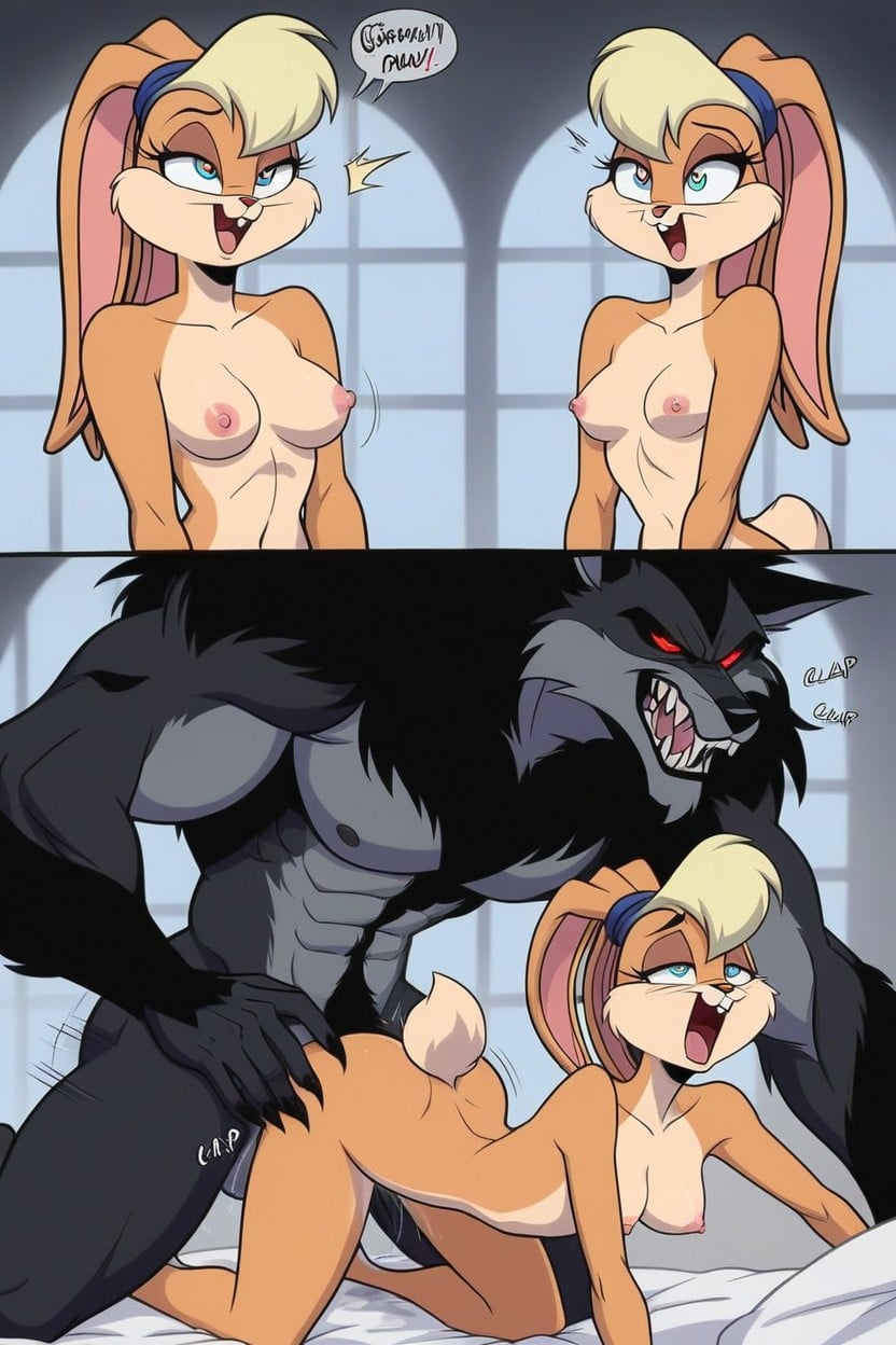 Focus On Lola Bunny, Surprised, Doggystlye Hentai AI Porn