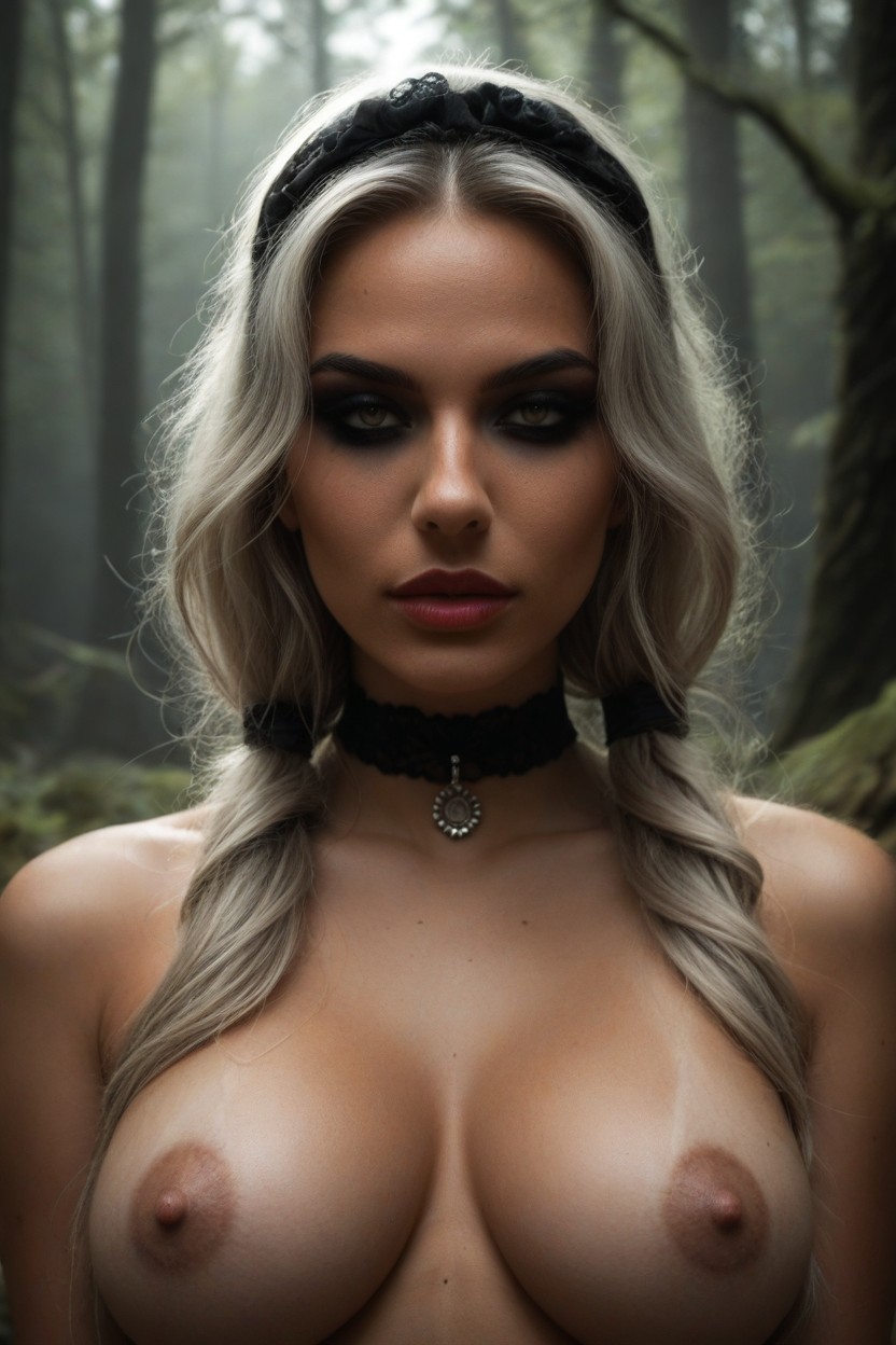 Creating Depth And Mystery The Lighting Is Moody, Seductive, Blending Hyper Realistic Details With A Fantasy Aura AI Porn