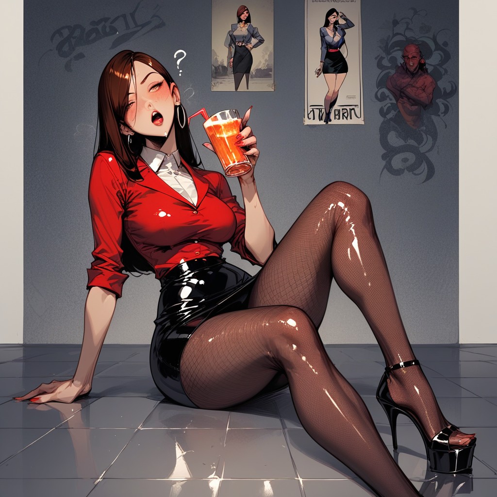 Hourglass, Medium Ass, Mini Skirt Hentai AI Porn