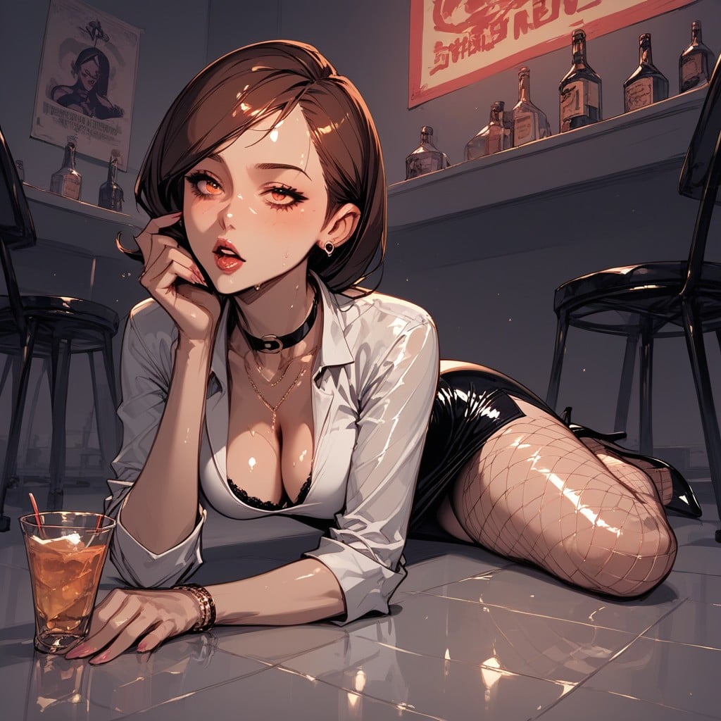 Hourglass Body, Cleavage, Looks High On Hentai AI Porn