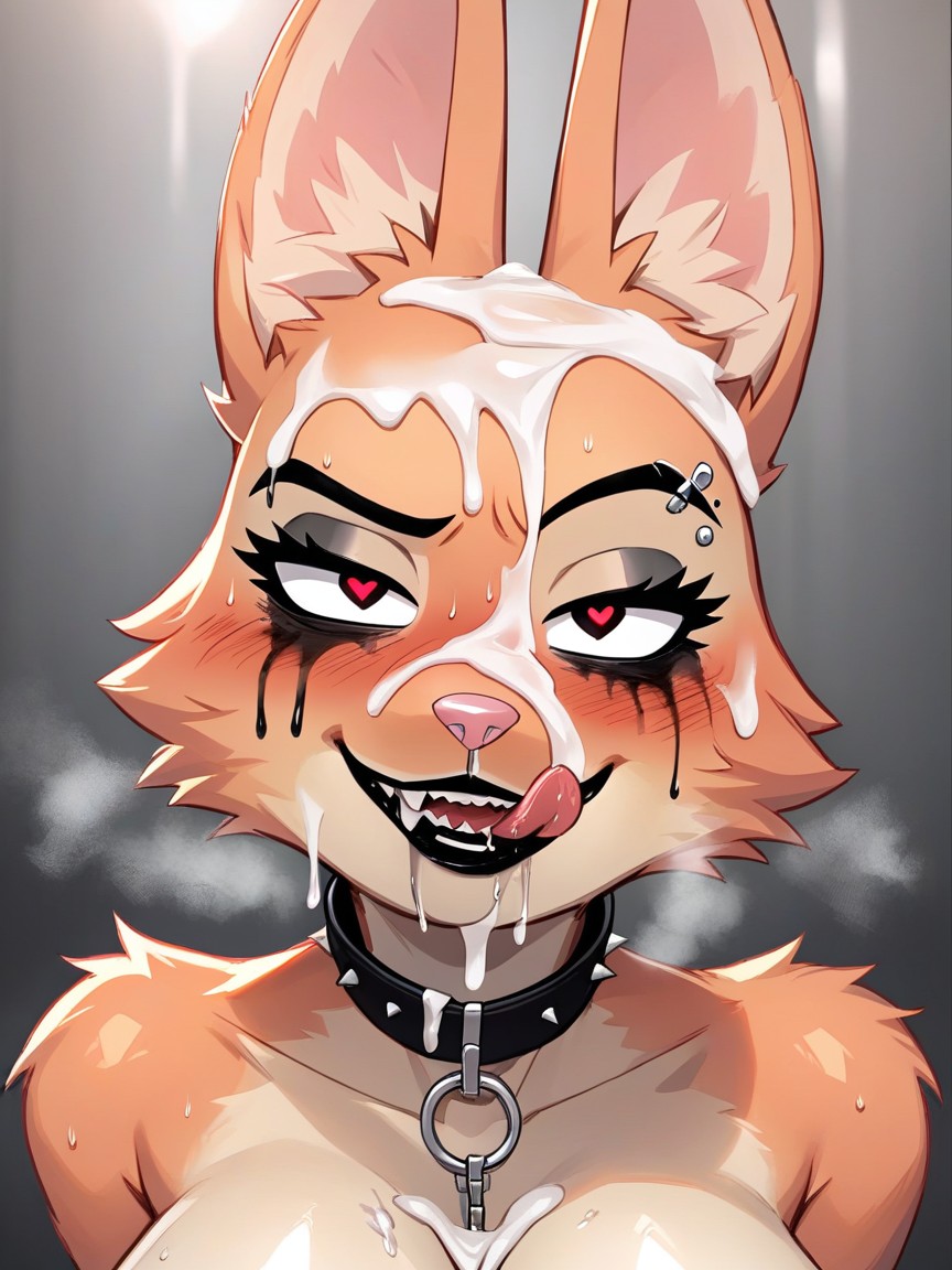 Perfect Large Breasts, Sweaty, Face Covered In Thick Cum Furry AI Porn