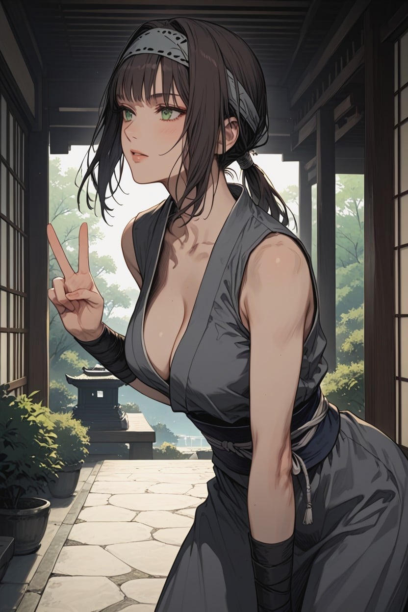 Medium Ass, Japanese, Slightly Leaning Forward Hentai AI Porn