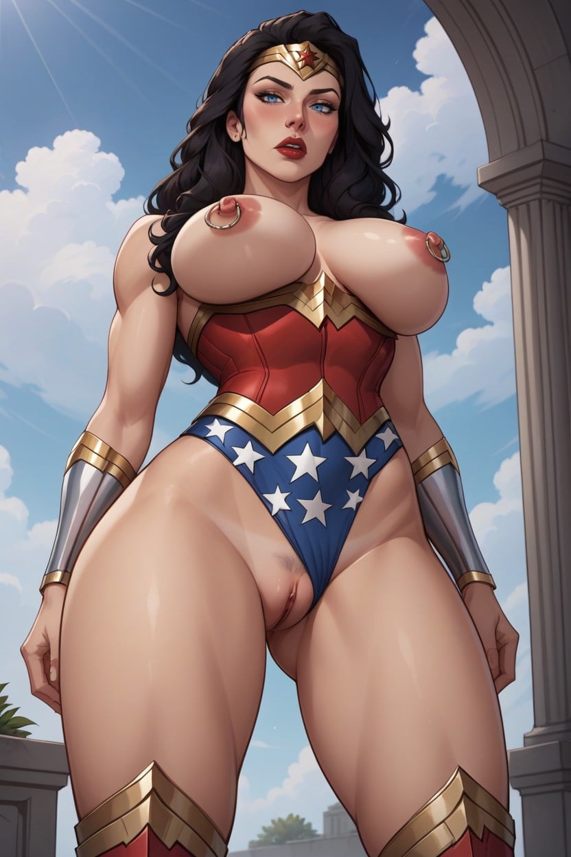 Cartoon Style, Blue Underwear, Exposed Pussy Hentai AI Porn