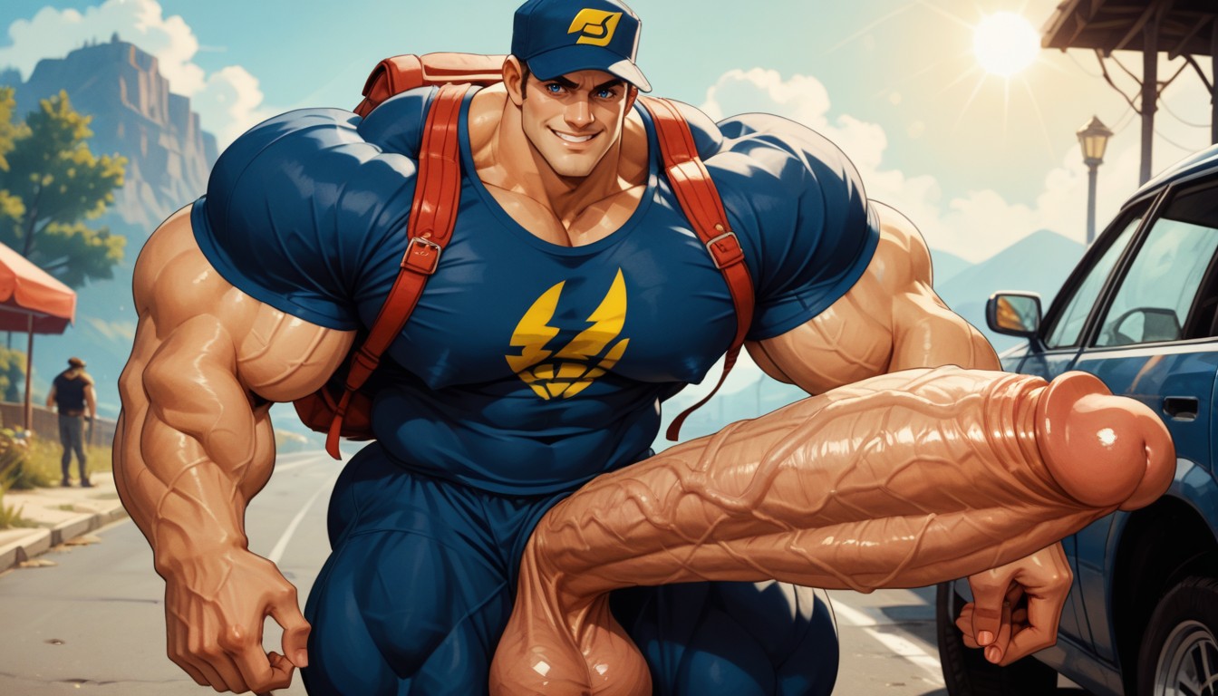 Massive Pecs, Huge Hands, Ultra High Res AI Gay Porn