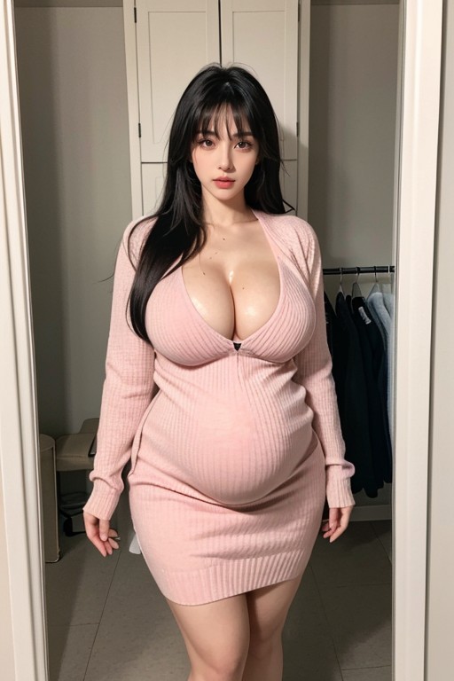 Grey Eyes, Sweaty, Heavily Pregnant AI国产黄片