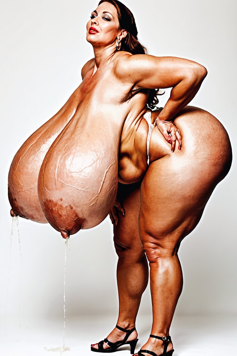 Massive Saggy Boobs, 50+, Breasts Bigger Than Torso Porno IA