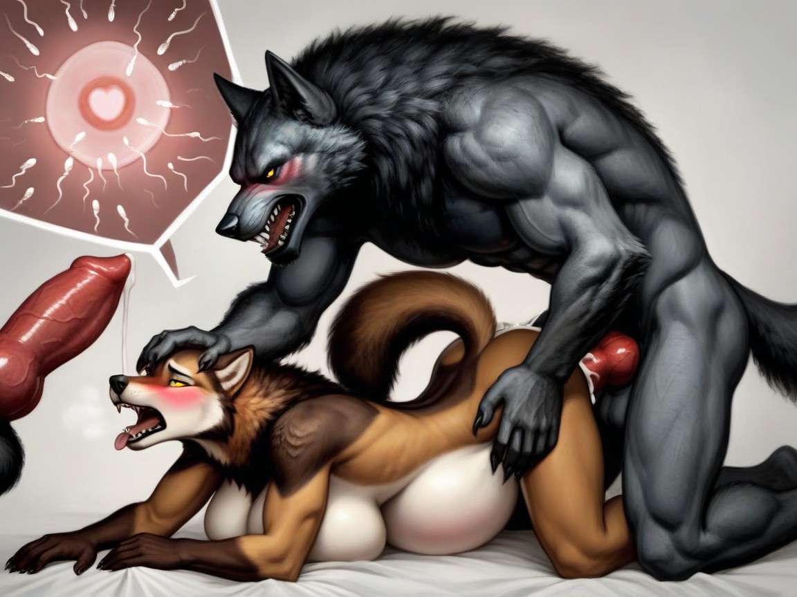 Red Penis, Accurate Anatomy, Gang Bang Furry AI Porn