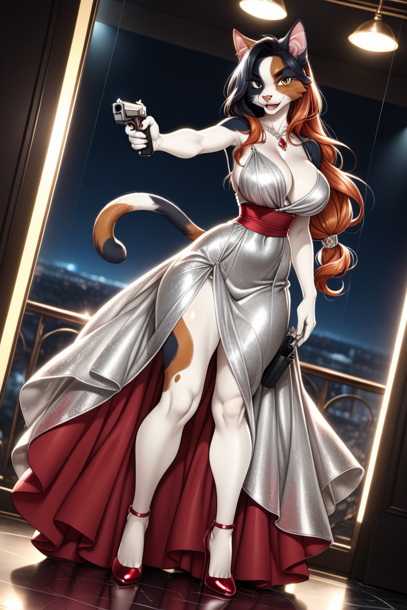 Beautiful Pussy, 18+, Ninja Squat Pose Furry AI Porn
