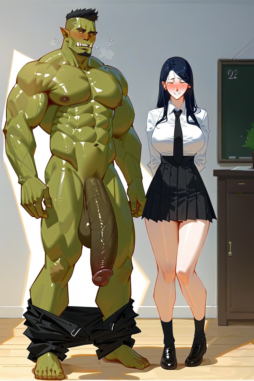 Male Orc, Broad Shoulders, Soft Cock Hentai AI Porn