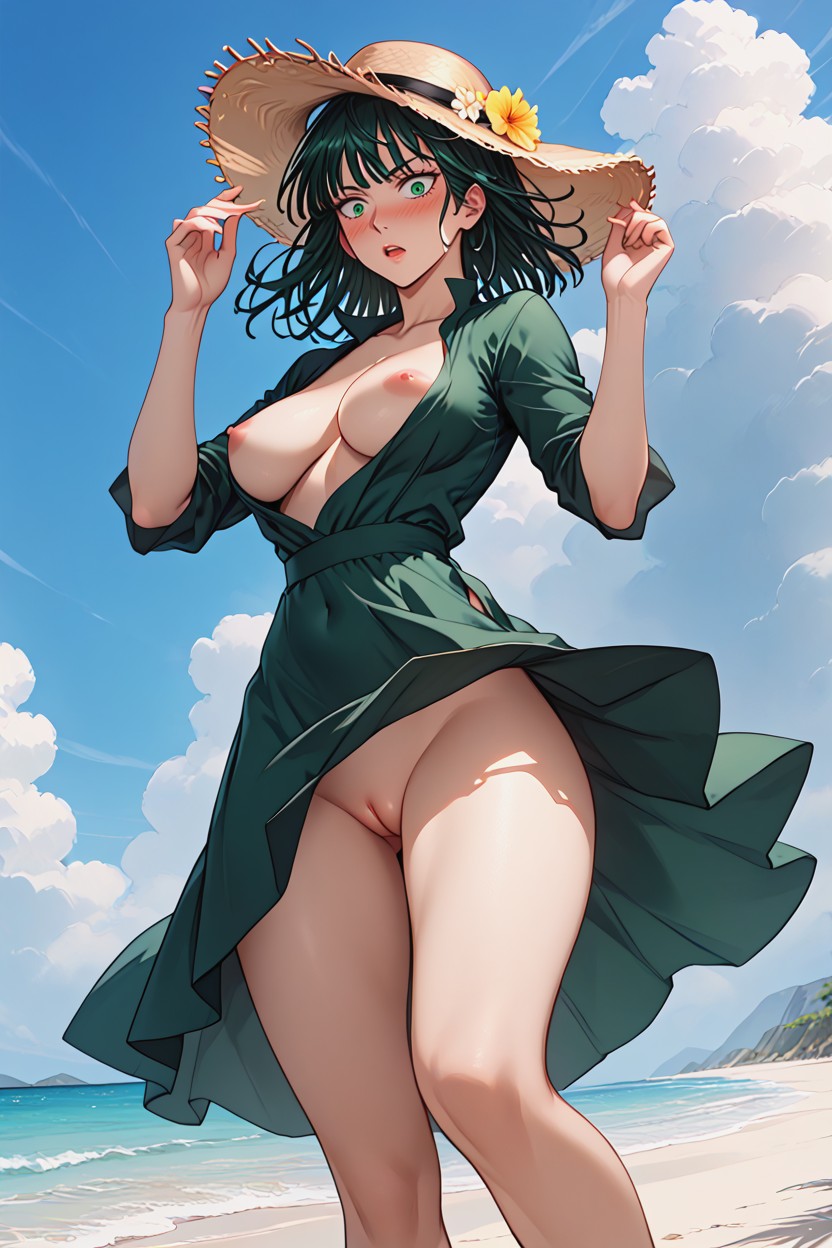 No Panties, Wind In Hair, Surprised Hentai AI Porn