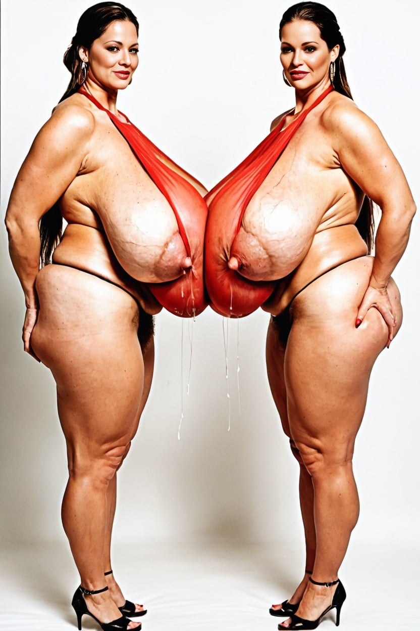 Huge Nipples, Massive Saggy Boobs, Extremely Saggy Tits AI Porn
