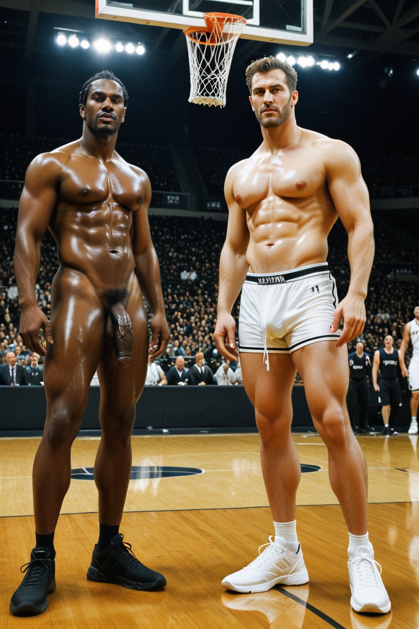 Well Defined Abs, Oiled Skin, Full Body AI Gay Porn
