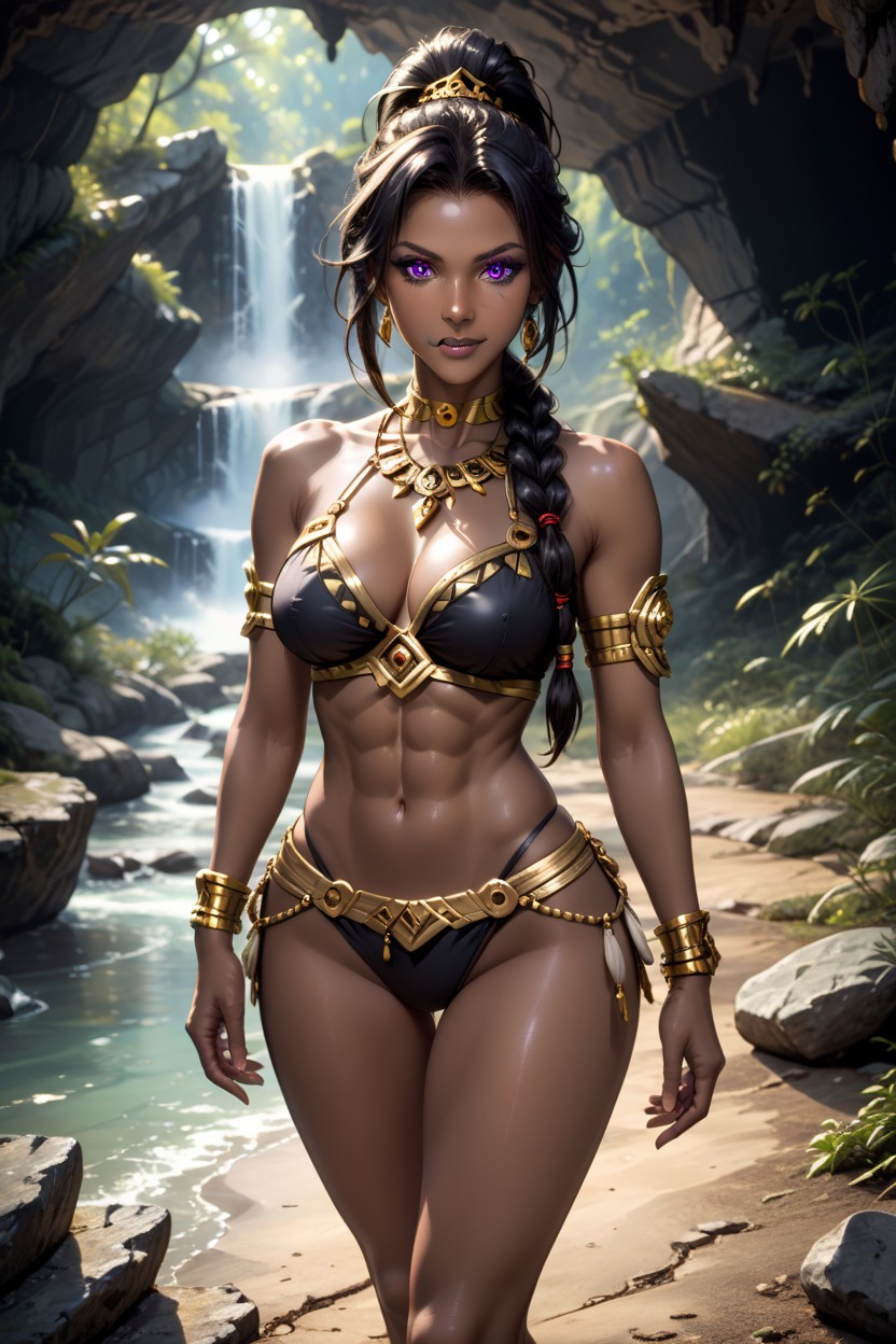 Dark Brown Skin, Model, Fit Hentai AI Porn