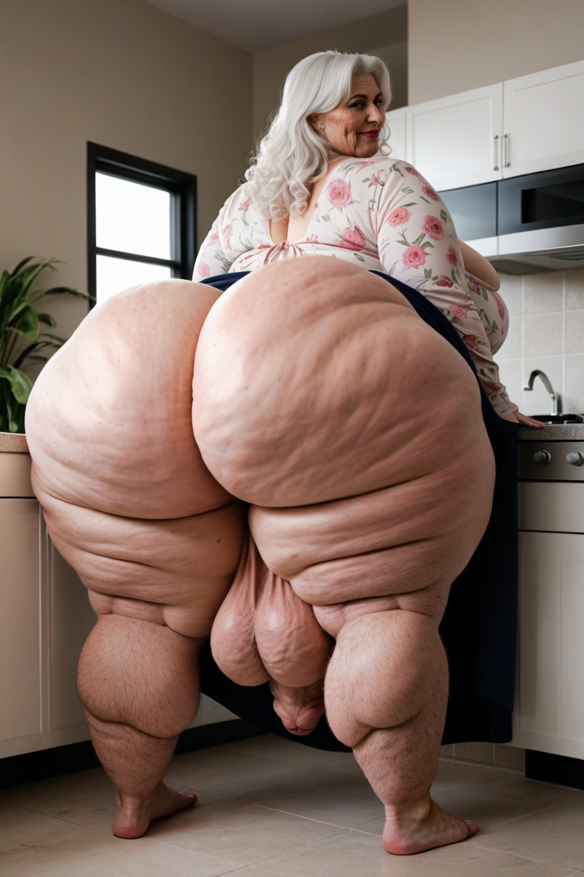 Gigantic Saggy Breast, Hairy Legs Hairy Legs Hairy Thighs Legs Covered In Hair Hyper Penis Hyper Wide Penis, Full Body AI Porn