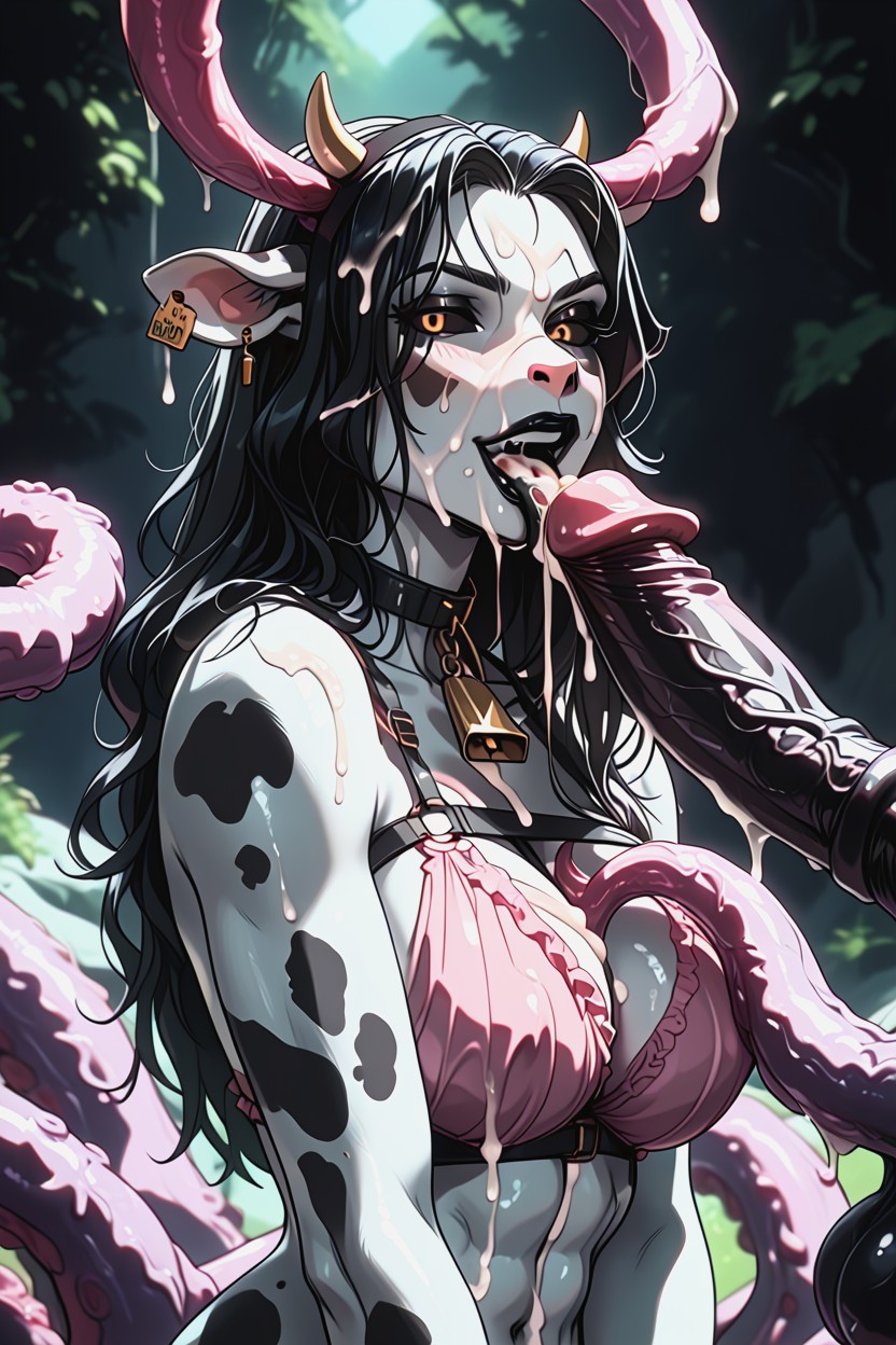 Cow, Black Balls, Veiny Penis Furry AI Porn
