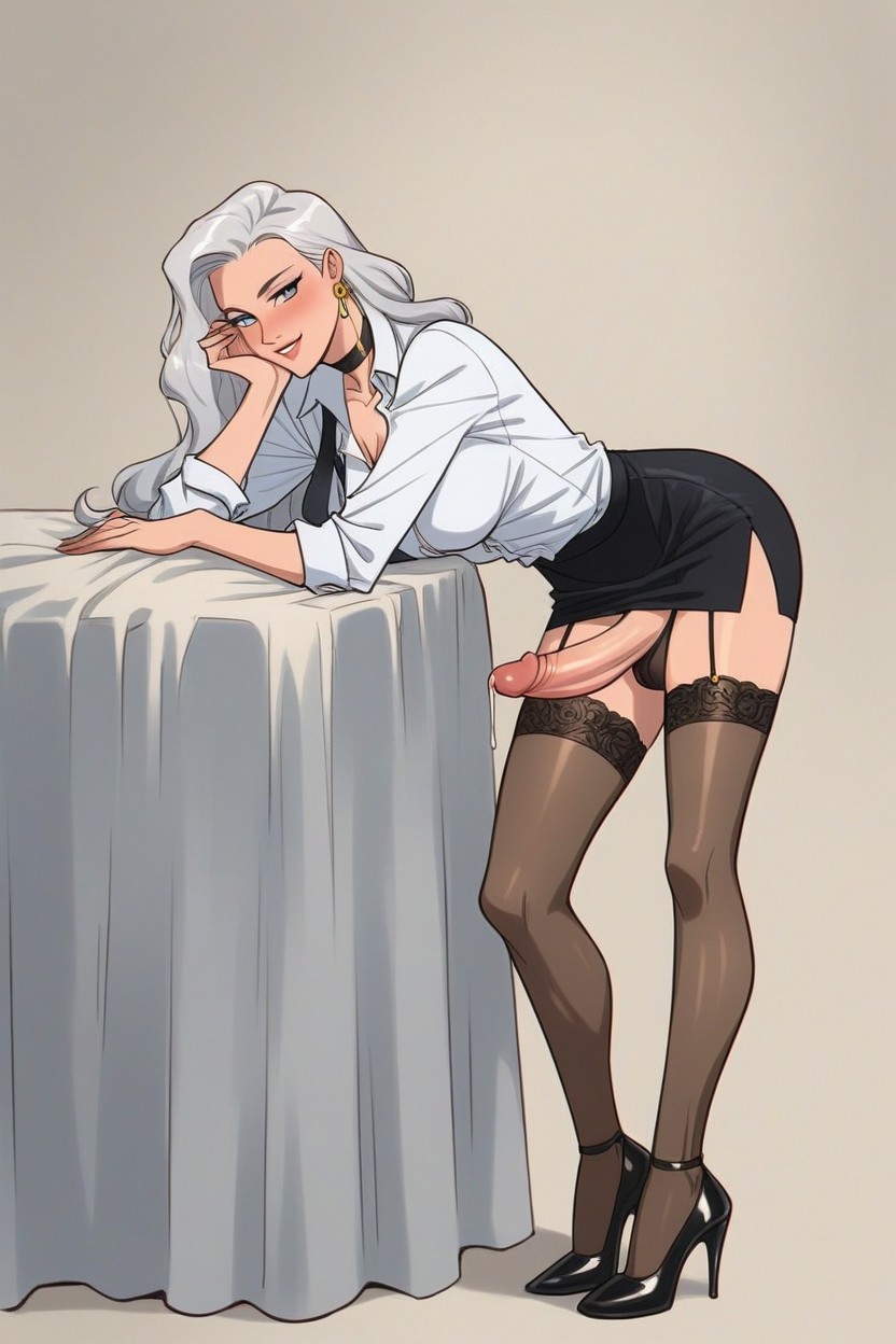 18+, Full Body, In Bedroom Shemale AI Porn