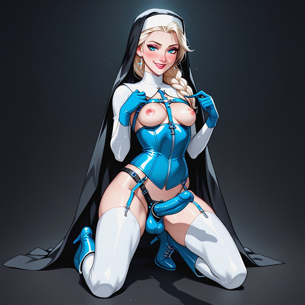 Full Body View, Underbust Corset, Arched Back AI Porn