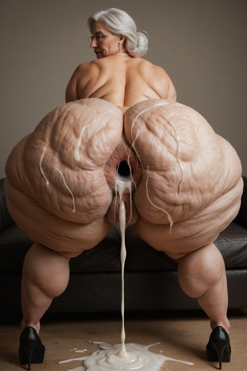 Extreme Cellulite Ass, Extremely Large Ass, Full Body MILF AI Porn