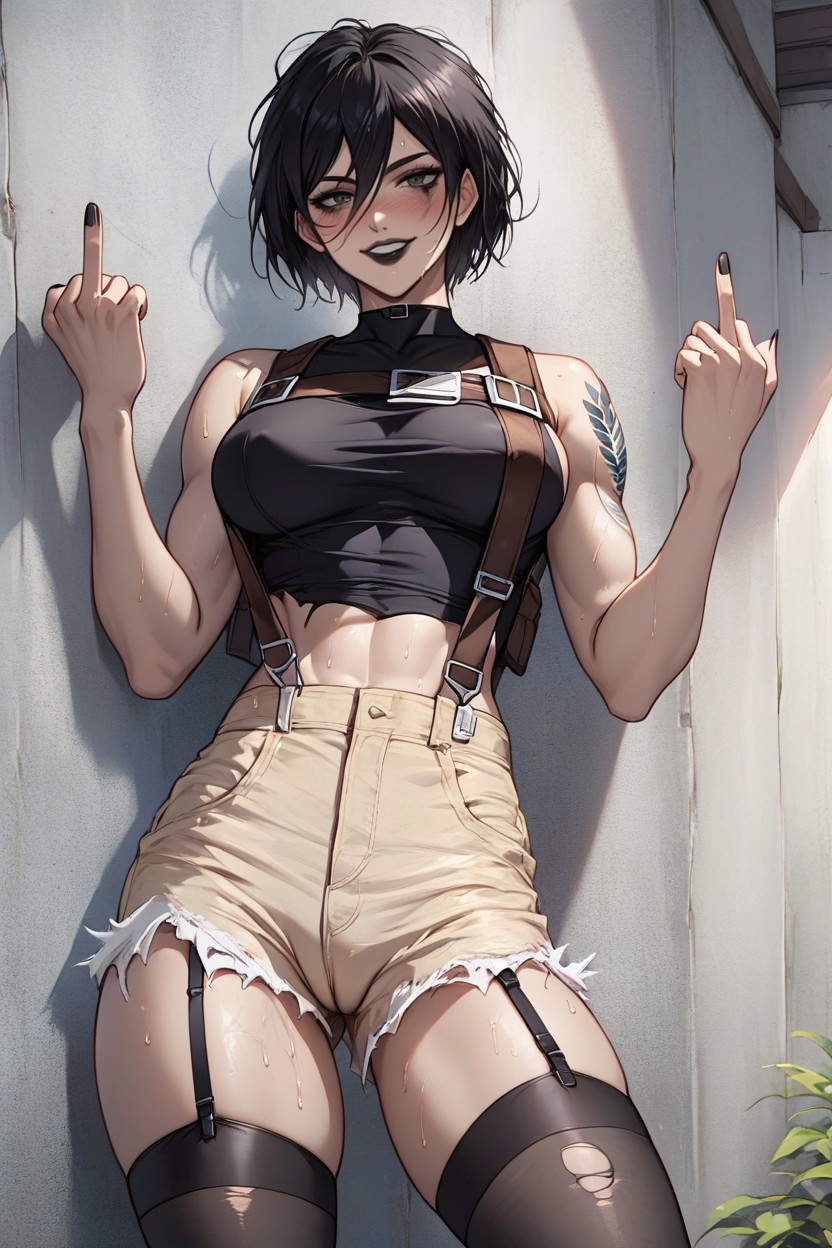 Detailed, Seductive Eyes, Sweaty Hentai AI Porn
