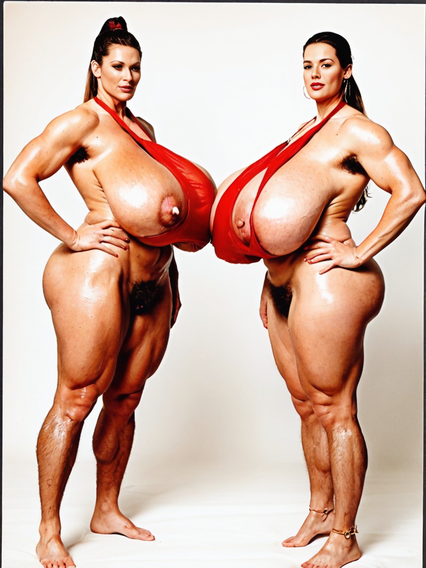 Long Nipples, Sweaty, Tits Bigger Than Body AI Porn