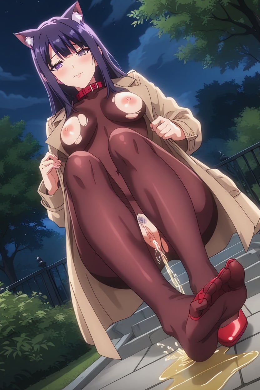 Outdoors, Peeing, Zero Two Hentai AI Porn