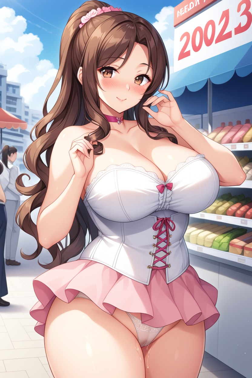 Anime Style, Detailed Face, European City Hentai AI Porn