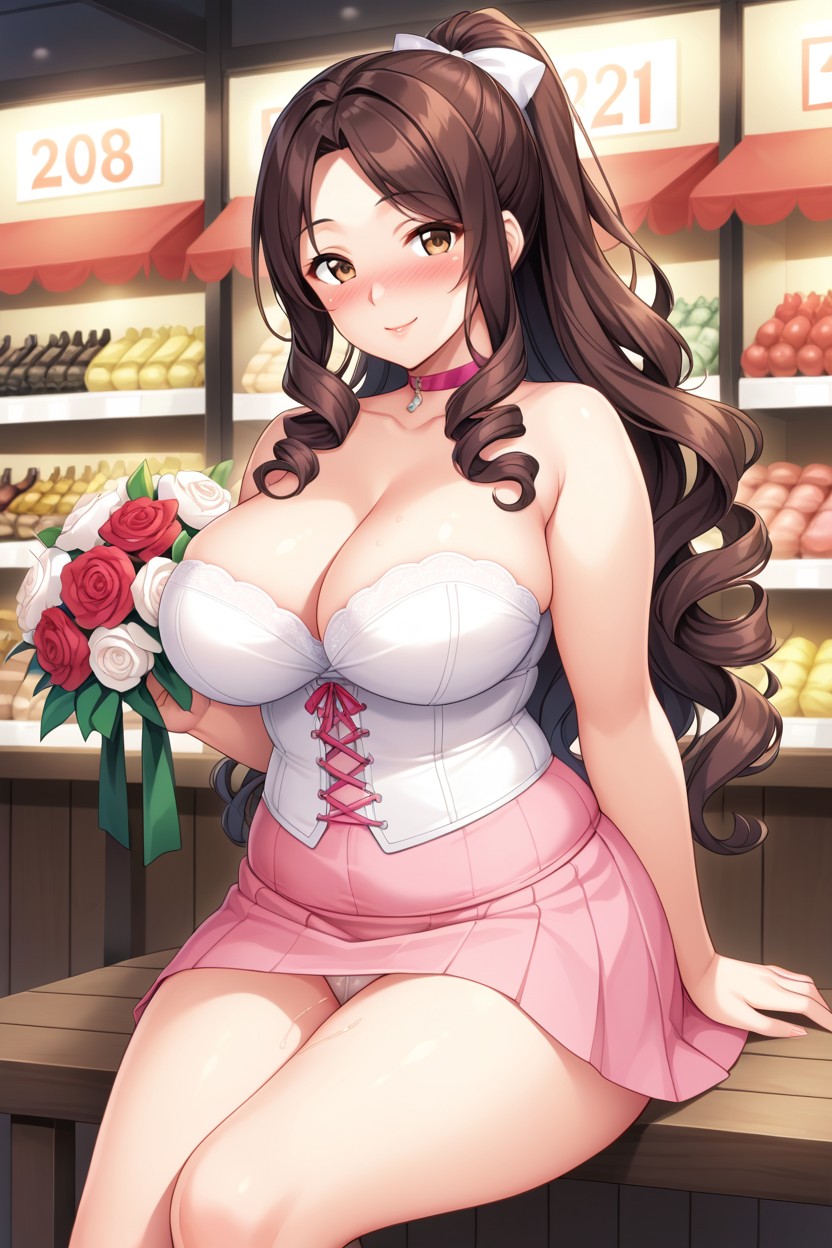High Ponytail, Mouth Detail, Anime Eyes Hentai AI Porn