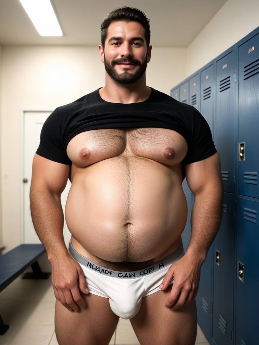 Big Groomed Beard, Sikh Man, Hyper Fat AI Gay Porn